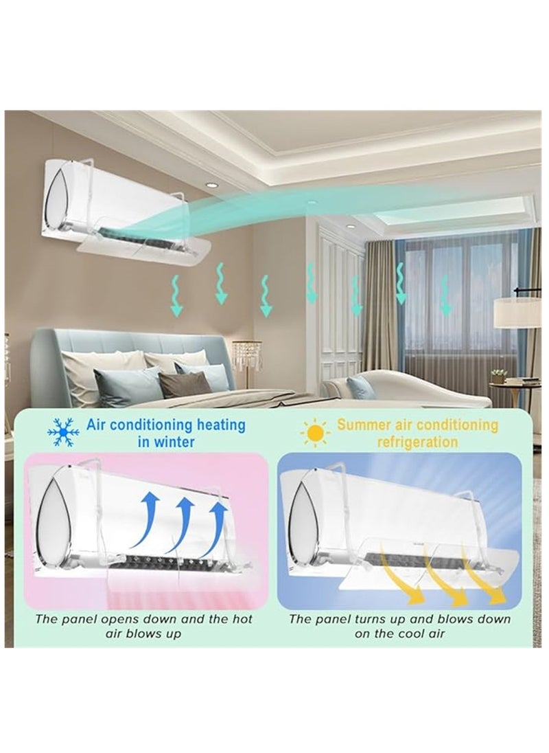 Generic - Air Conditioner Deflector, Air Conditioning Wind Shield, Split AC Air Conditioning Baffles for  Preventing Air Blowing From AC Directly, 79-107cm Adjustable Retractable AC Windshield For Home Office (White MKS-159) - Image 1