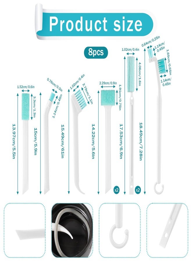 Styquenzer 8 Pcs Small Cleaning Brush Tight Spaces, Crevice Cleaning Brushes Tool Stiff Grout Clean Brushes Handheld Grout Scrub Brush Set for Corner, Sink, Blender, Bathroom, Kitchen, Household Use - Image 3