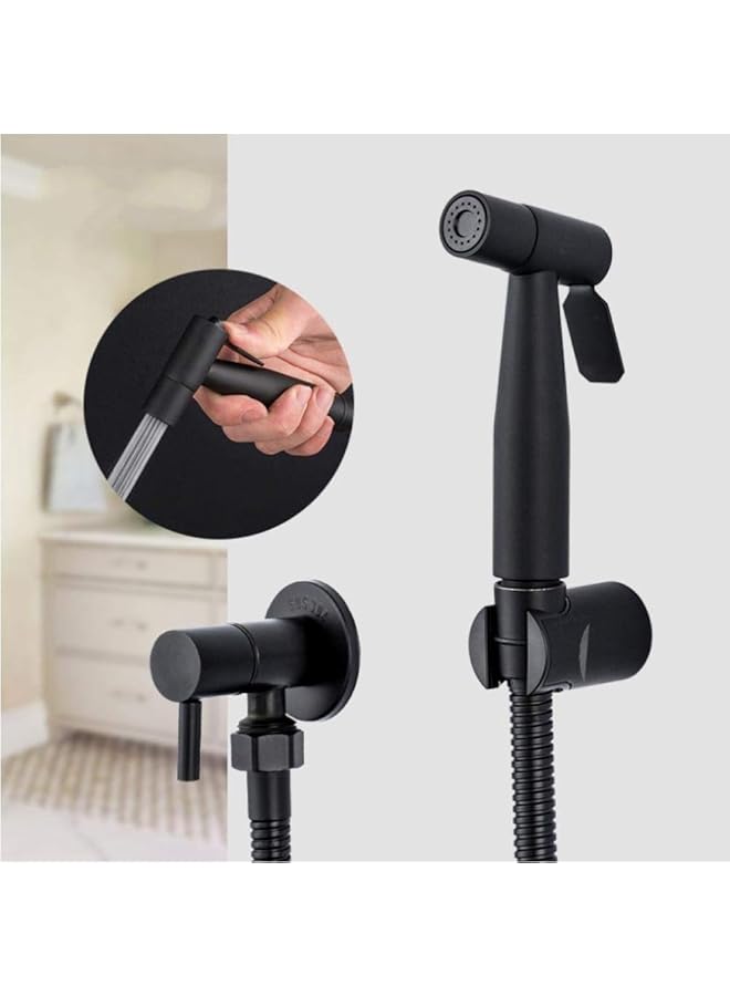 The Bros Domestic Faucets Black Bidet Toilet Sprayer Hygienic Shower Tap Bidets Bathroom Hand Shower Wall Mount Faucet Bathroom Accessories, - Image 1