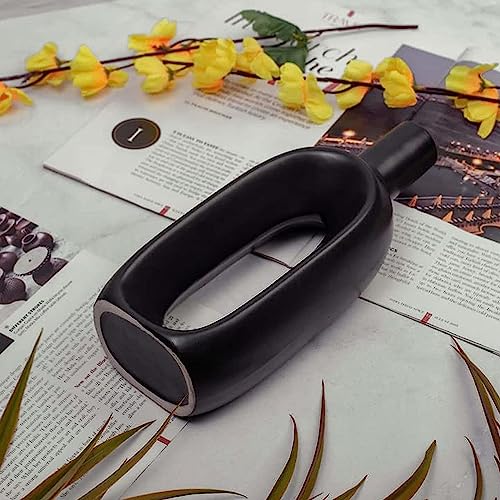 Xtore Beautiful Home Decor Ceramic Hollow Vase (Pack of 1, Black) - Image 3