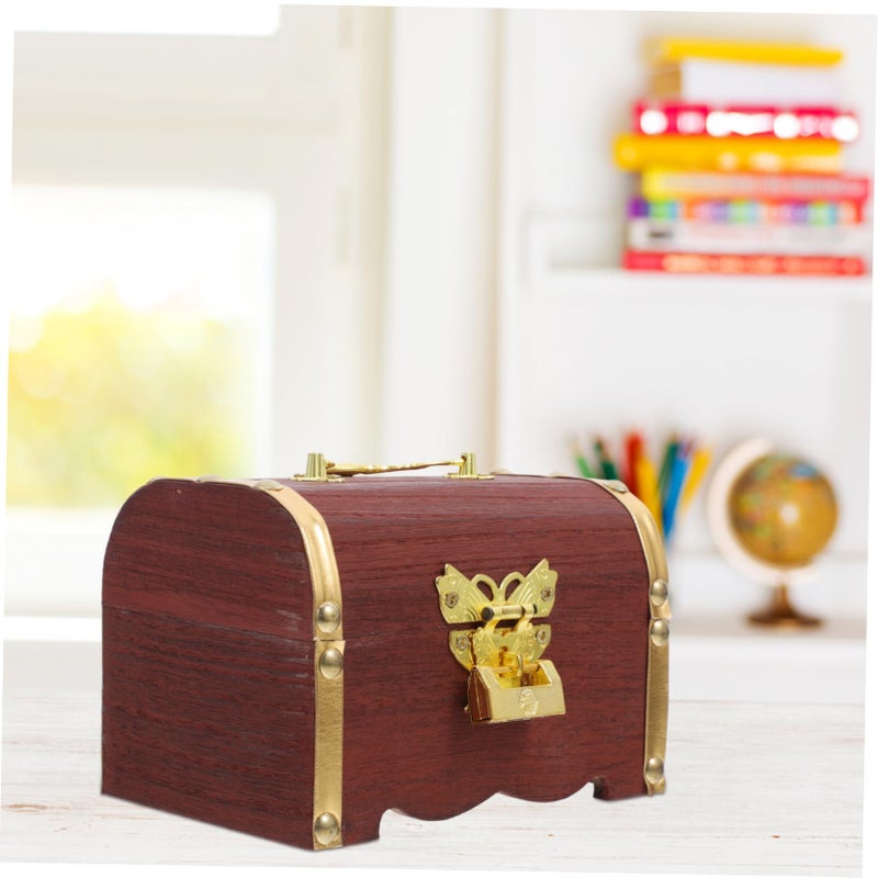 Vintage Lockable Piggy Bank Multifunctional Storage Box Retro Money Case Coin Saver - Image 5