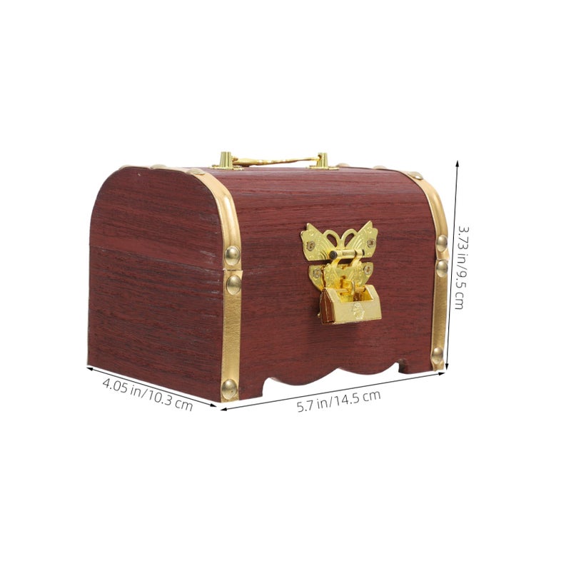 Vintage Lockable Piggy Bank Multifunctional Storage Box Retro Money Case Coin Saver - Image 3