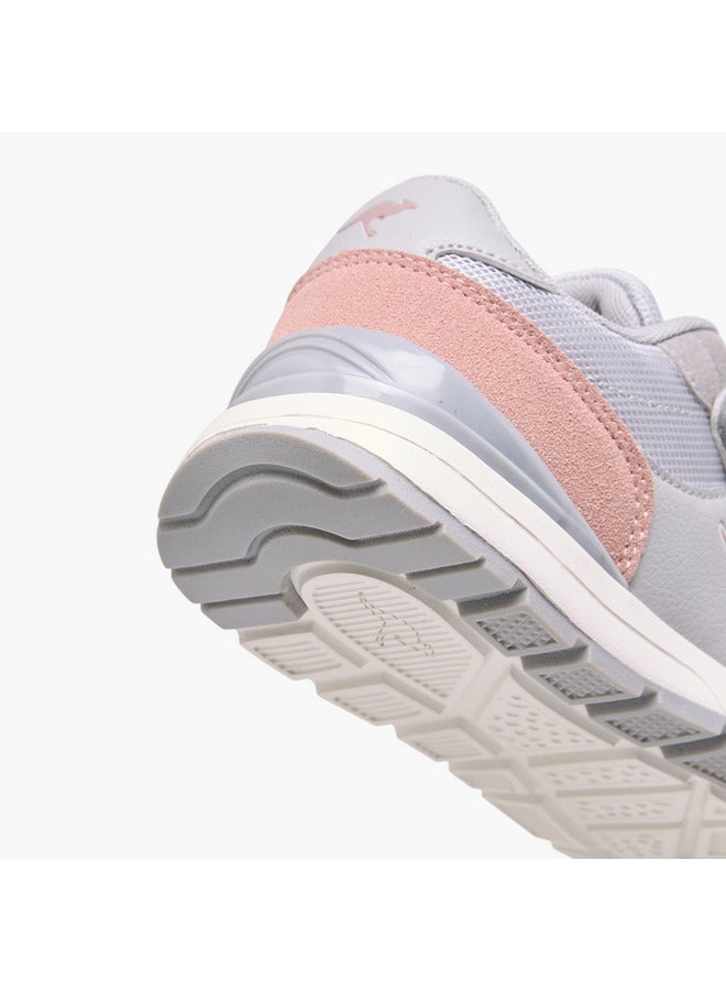 kangaROOS Girls' Logo Print Sports Shoes with Hook and Loop Closure  - Image 5