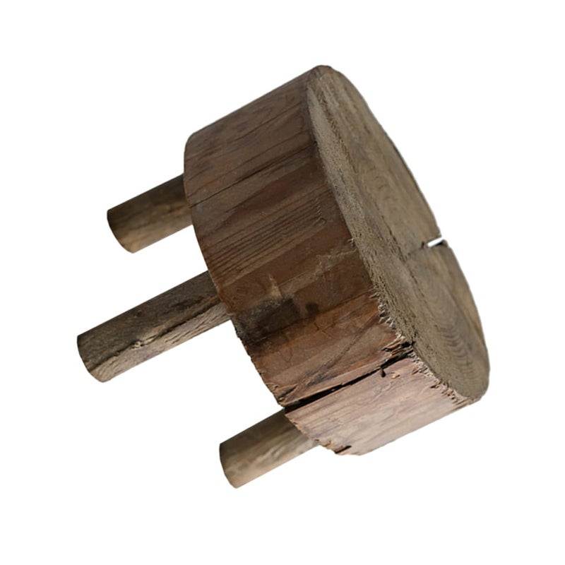 Retro Wooden Stool for Home Decor Display Solid Craftsmanship Small Item Stand 11 Inches - Image 2