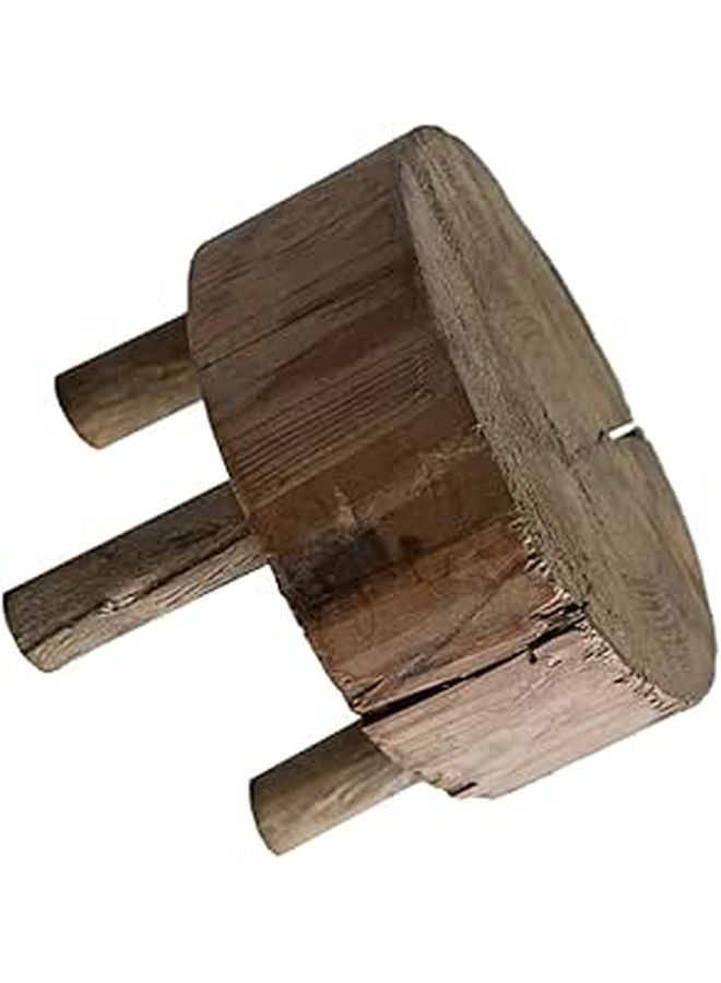 Retro Wooden Stool for Home Decor Display Solid Craftsmanship Small Item Stand 11 Inches - Image 1