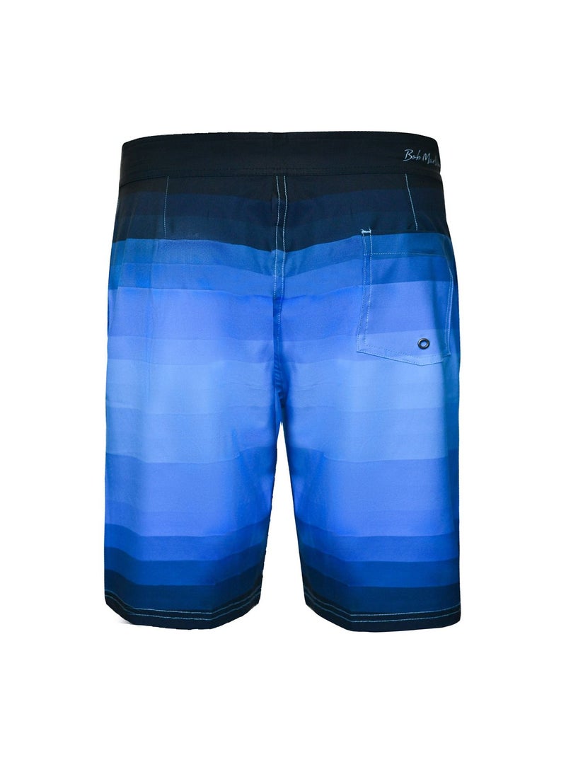 BOB MARLIN Bob Marlin Performance Board Shorts Swimming Trunks Quick Dry Blue Stripey  - Image 2