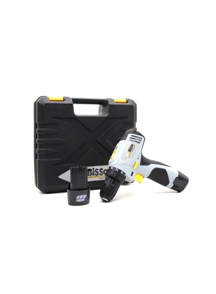 دريل بطارية بيسو 12 فولت مع 2 بطارية