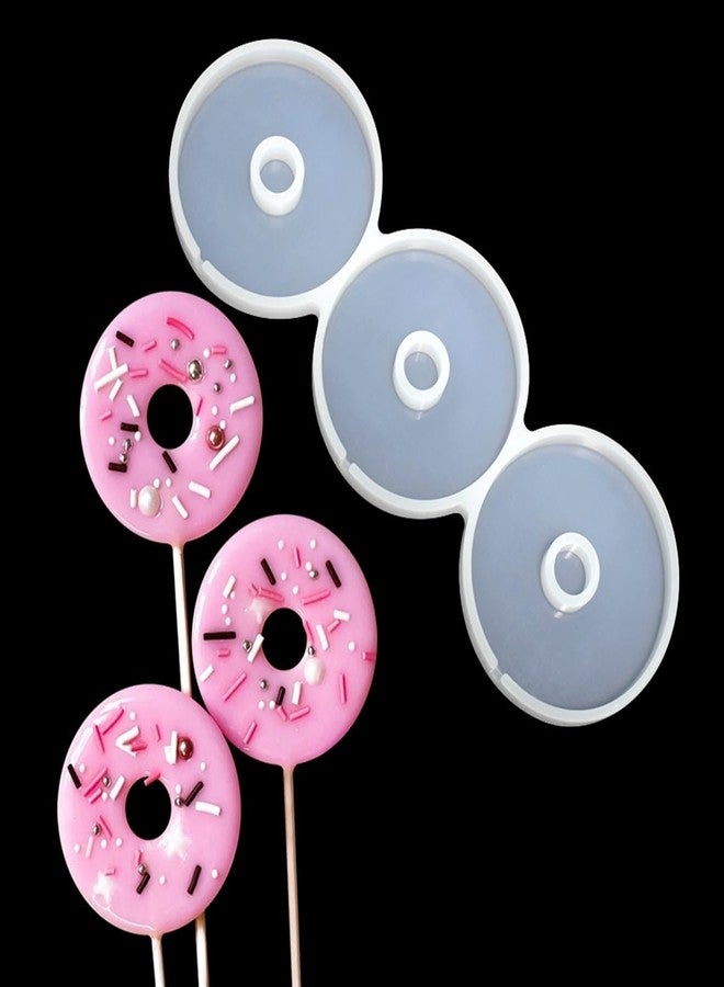 mostsom Silicone Lollipop Mold,Love Wings/Heart/Round Shape Mold,Cake Lollipop Fondant Mold,For Making Lollipop Chocolate Candy Cookie,Hard Candy,No Sticks 2PCS (A Hollow Round) - Image 4
