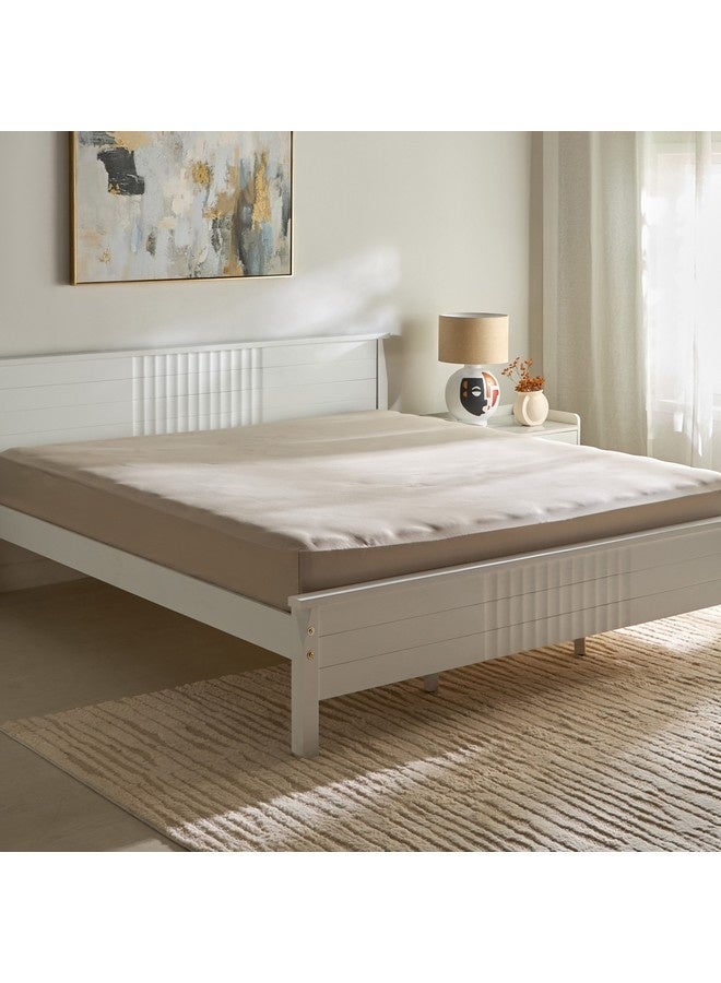 Home Box Opulent Luxe Solid Cotton Olympic Queen Fitted Sheet 160 x 200 x 40 cm - Image 2