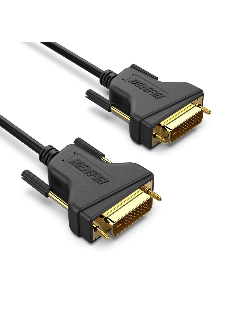 Benfei BENFEI DVI to DVI Cable, 1.8 Meter DVI-D 24+1 Gold Plated Cable, Dual Link Support High Resolution 2560x1600 for Gaming, DVD, Laptop, HDTV  - Image 1