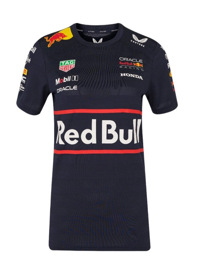 Castore Oracle Women’s Red Bull Racing Set Up T-Shirt | Official Red Bull F1 Racing Shirt with Team & Sponsor Logos (XS) Navy - Image 1