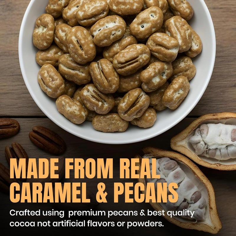 Karish Pecan Dragee Caramel 180g Jar – Crunchy Nut Snack Coated in Sweet Caramel, Perfect for Gifting & Sharing - Image 2