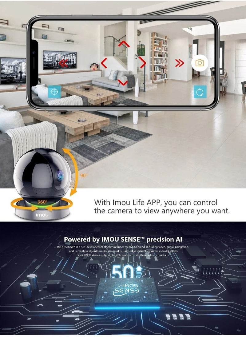 IMOU - IMOU Rex 3D IP Camera 5MP/3K Indoor Human Pet Detection Two-way Talk 360º WIFI Smart Home Smart Tracking Night Vision - Image 1