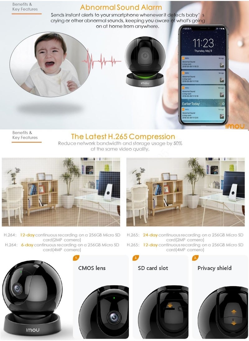 IMOU - IMOU Rex 3D IP Camera 5MP/3K Indoor Human Pet Detection Two-way Talk 360º WIFI Smart Home Smart Tracking Night Vision - Image 1