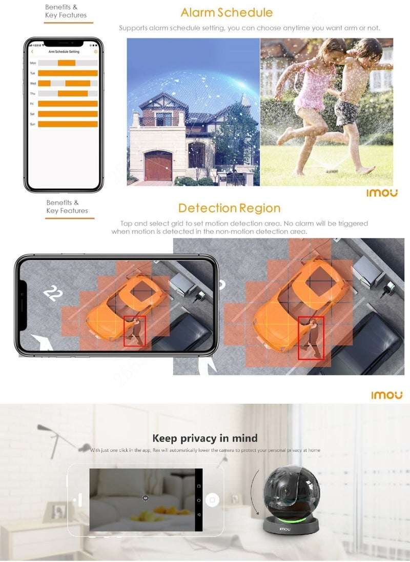 IMOU - IMOU Rex 3D IP Camera 5MP/3K Indoor Human Pet Detection Two-way Talk 360º WIFI Smart Home Smart Tracking Night Vision - Image 1