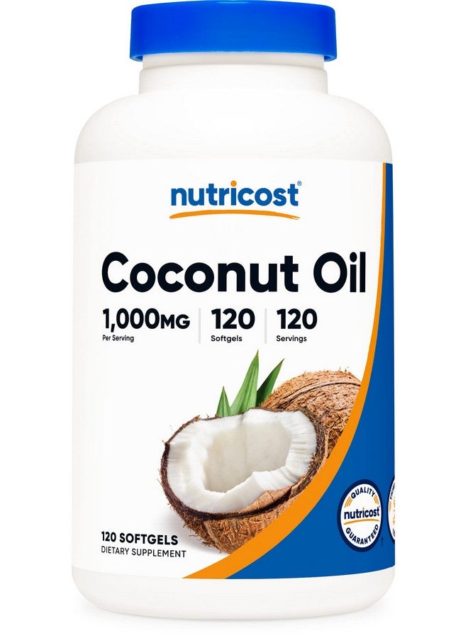 Nutricost Coconut Oil Softgels (1000Mg) 120 Softgels Extra Virgin Coconut Oil Gluten Free And Nongmo - Image 2