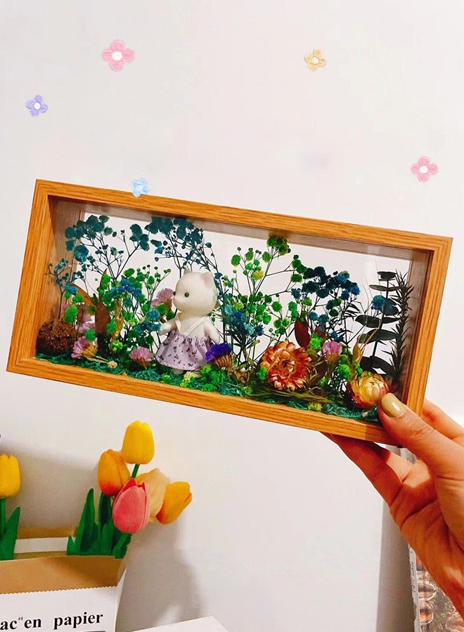 DUNISO 3D Shadow Box, 26*12.5*6cm DIY Wedding Memory Dried Flower Shadow Box Picture Frame Display Box for Tabletop Wooden Deep Box  Medals, Flowers, Memorabilia, Photo - Image 1