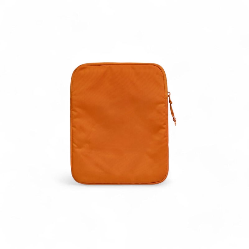 QIPS Tablet Sleeve Bag for up to 12-Inch Tablets – Water-Resistant PU-Coated Case with Front Pocket – Lightweight iPad & Tablet Cover for Work, School & Travel – Slim Protective Design (Orange) - Image 3