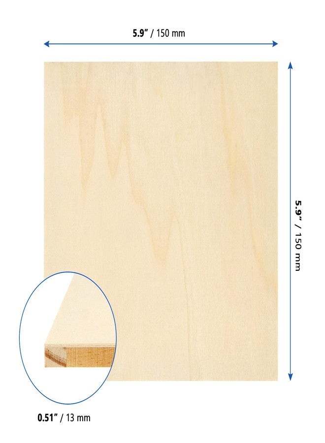 MANCHAP 20 Pack 6 x 6 Inch Square Wooden Canvas Boards, Unfinished Wood Panels, Blank Cradled Panel for Painting Crafts - Image 2