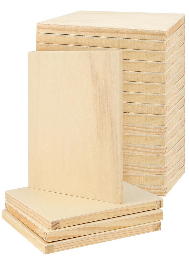 MANCHAP 20 Pack 6 x 6 Inch Square Wooden Canvas Boards, Unfinished Wood Panels, Blank Cradled Panel for Painting Crafts - Image 1