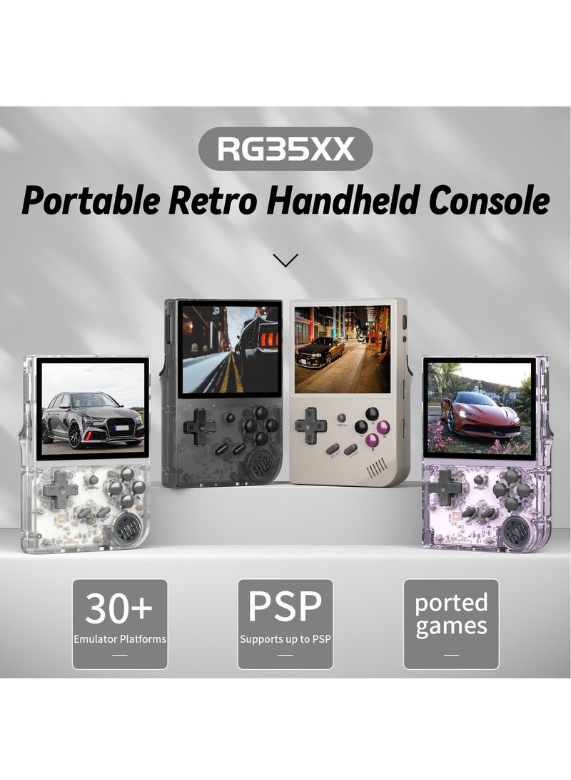 RG35XX 2024 New Version Retro Handheld Game Console, Upgraded Chip, Linux System 3.5-Inch IPS Screen Built-in 128G TF Card and 13000+ Classic Games, Support HDMI TV Output (Purple 128G) - Image 2
