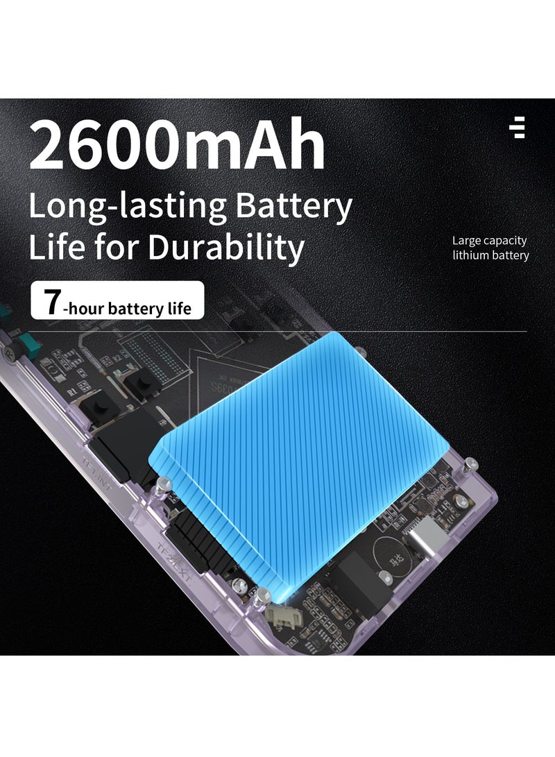 RG35XX 2024 New Version Retro Handheld Game Console, Upgraded Chip, Linux System 3.5-Inch IPS Screen Built-in 128G TF Card and 13000+ Classic Games, Support HDMI TV Output (Purple 128G) - Image 5