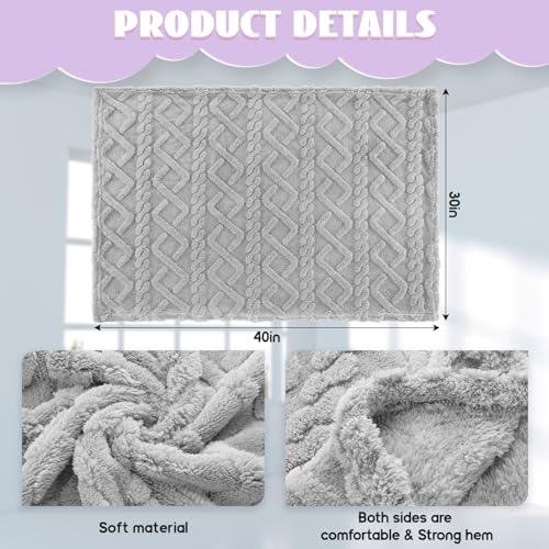 VitalCozy 4 Pcs Fleece Baby Blankets for Boys Girls 3D Soft Plush Warm Baby Receiving Blankets 30 x 40 Cozy Fluffy Infant Toddler Newborn Swaddling Blanket for Crib Nursery BedPurple Set - Image 3