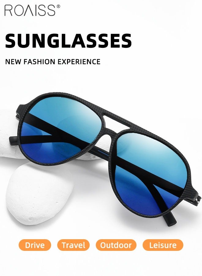 رويس نظارات شمسية رجالية مستقطبة، حماية من الأشعة فوق البنفسجية 400، نظارات قيادة أنيقة وخفيفة الوزن، مضادة للتوهج، نظارات مزدوجة الجسر للصيد في الهواء الطلق، مناسبة للقوارب والشاطئ والجولف. - Image 4