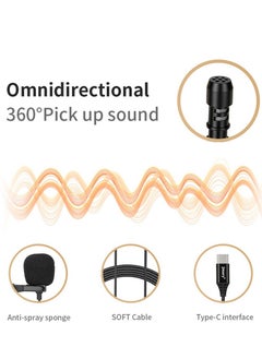 Jmary MC-R2 2m Lavalier Microphone with Type-C Interface - Black