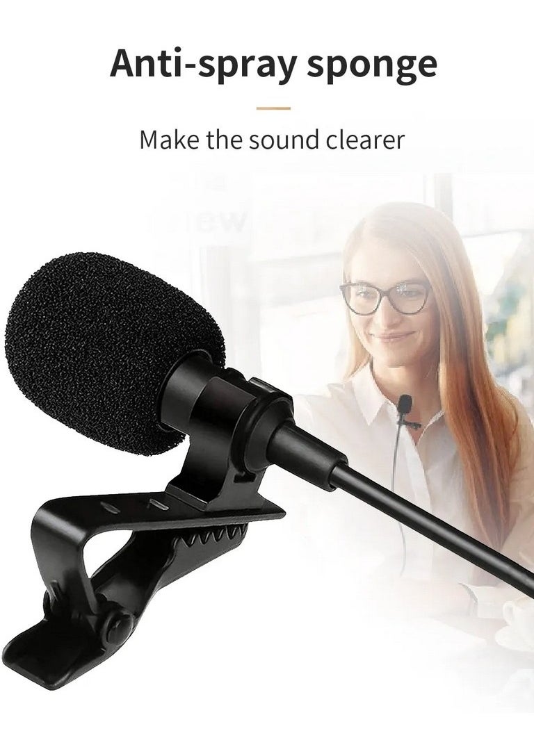Jmary - Jmary MC-R2 2m Lavalier Microphone with Type-C Interface - Black - Image 1