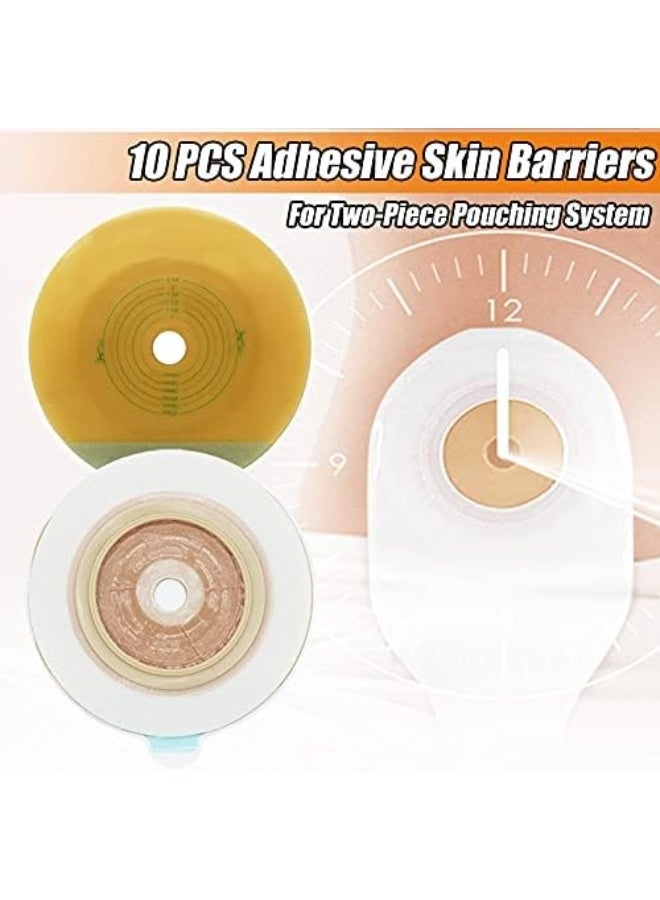 LotFancy LotFancy Adhesive Stoma Skin Barriers for Two-Piece System Colostomy Bag - Ostomy Wafer Supply for Ileostomy Stoma Care, Cut-to-Fit, Pack of 10  - Image 5