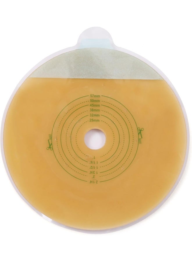 LotFancy LotFancy Adhesive Stoma Skin Barriers for Two-Piece System Colostomy Bag - Ostomy Wafer Supply for Ileostomy Stoma Care, Cut-to-Fit, Pack of 10  - Image 1