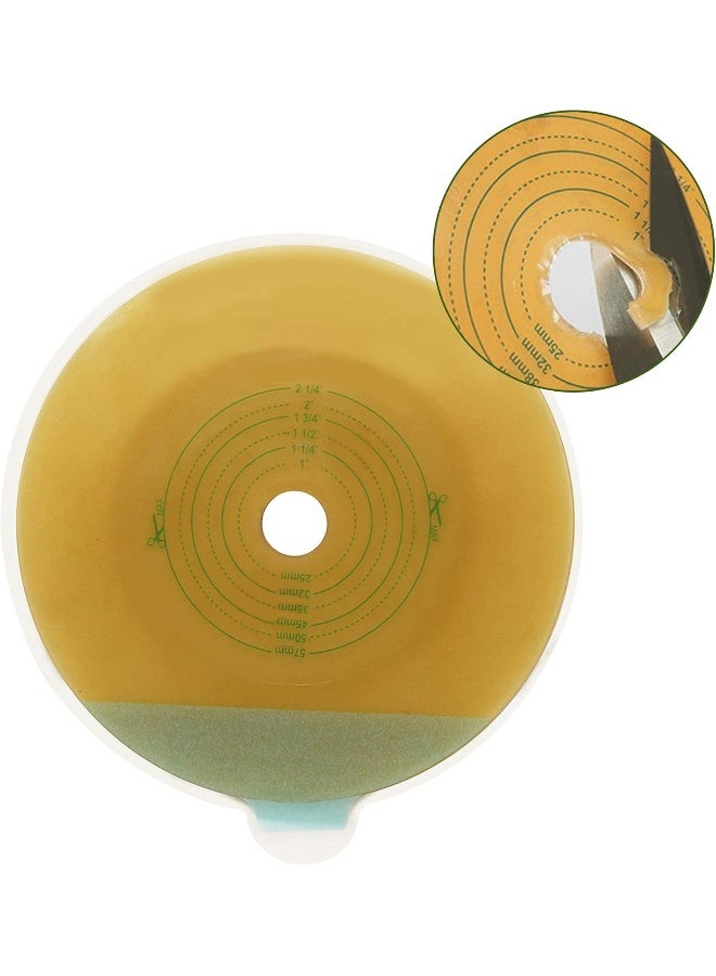 LotFancy LotFancy Adhesive Stoma Skin Barriers for Two-Piece System Colostomy Bag - Ostomy Wafer Supply for Ileostomy Stoma Care, Cut-to-Fit, Pack of 10  - Image 4