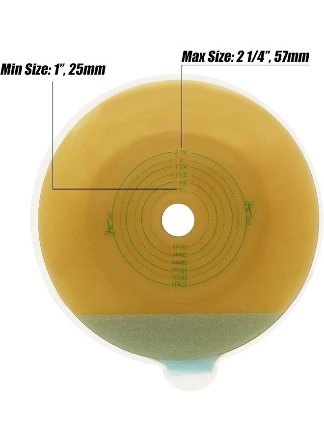 LotFancy LotFancy Adhesive Stoma Skin Barriers for Two-Piece System Colostomy Bag - Ostomy Wafer Supply for Ileostomy Stoma Care, Cut-to-Fit, Pack of 10  - Image 3