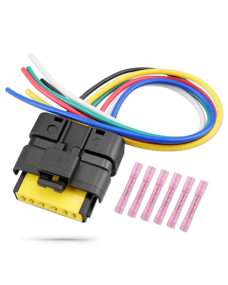JUWEVAZU 6 Pin Rear Tail Light Wiring Harness Socket Connector Plug Fit for Nissan Versa Sunny Almea V-Drive Latio N17 2012 2013 2014 2015 2016 2017 2018 2019 - Image 1