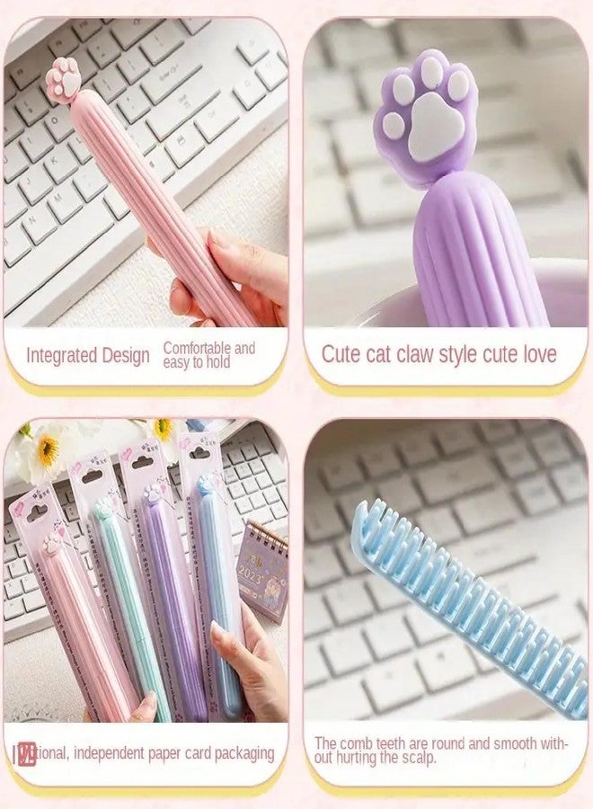 Dwariyan Portable Travel Hair Comb with Cover - Cute Decorative Cartoon Design, Easy to Carry Pocket Comb for Girls & Women - Ideal for Travel, Purse & Everyday Use (Multicolour) (Pack Of 1) - Image 2