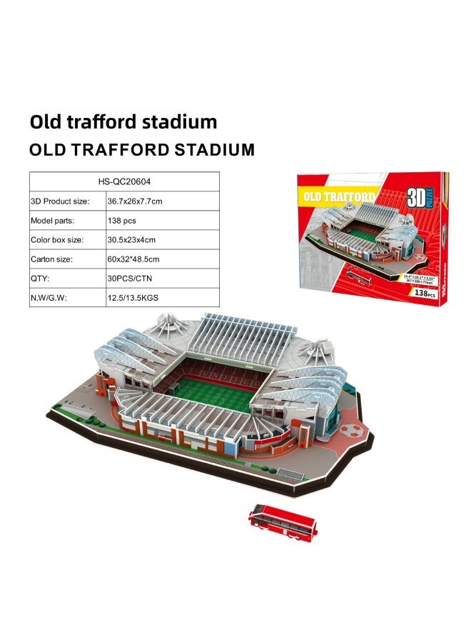 Football Stadium Model Messi Nou Camp Real Madrid 3d Puzzle Toy Building Stadium World Cup-Color:Princes Park Stadium - Image 3