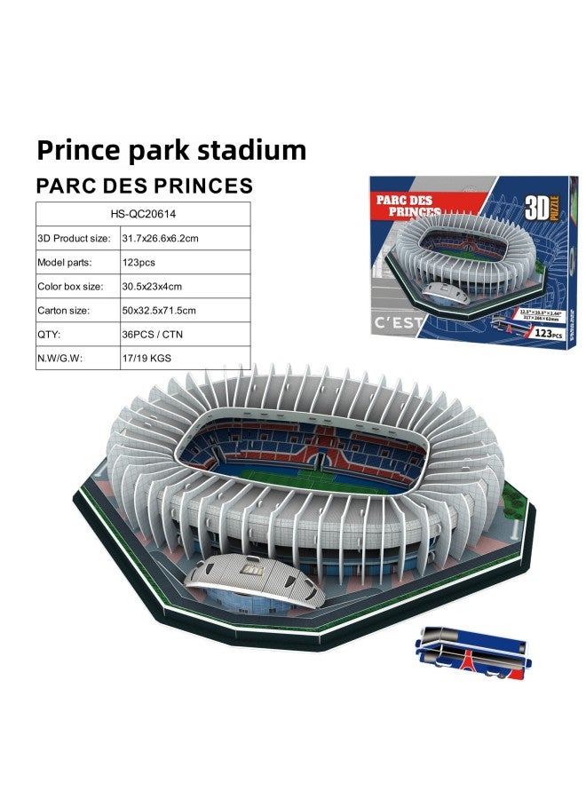 Football Stadium Model Messi Nou Camp Real Madrid 3d Puzzle Toy Building Stadium World Cup-Color:Princes Park Stadium - Image 1