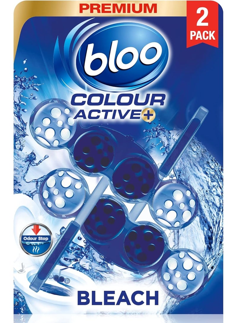 bloo Power Active Balls Bleach Advanced Rim Block With Cleaning Foam Anti Limescale Protection And Extra Freshness 100G - Image 1