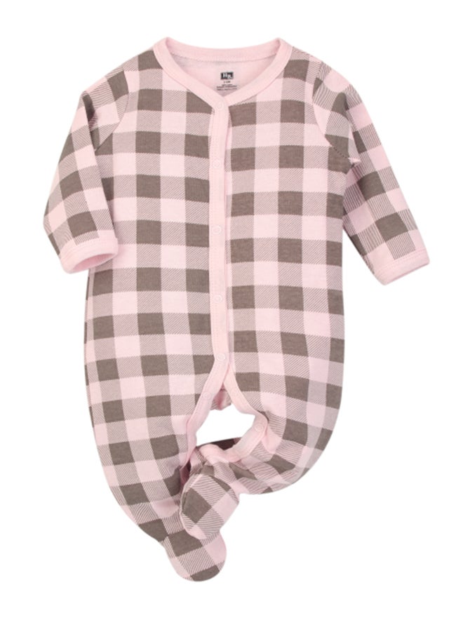 hudson baby Baby Layette Set 3 Piece Pink Lattice, 0 - 3 Months  - Image 3