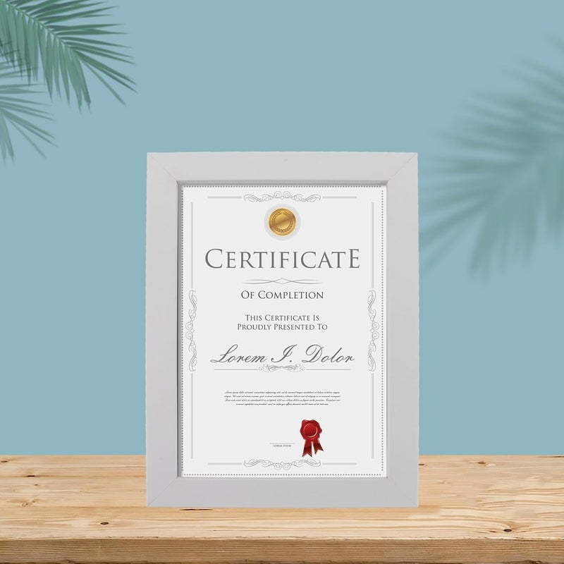 Business License Frame A5 White Certificate Frame Wall and Tabletop Display for Business Licenses and Diplomas - Image 4