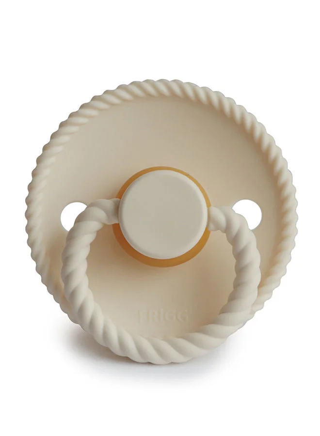 FRIGG Rope Latex Pacifier, 6-18 Months, Size 2 - Cream