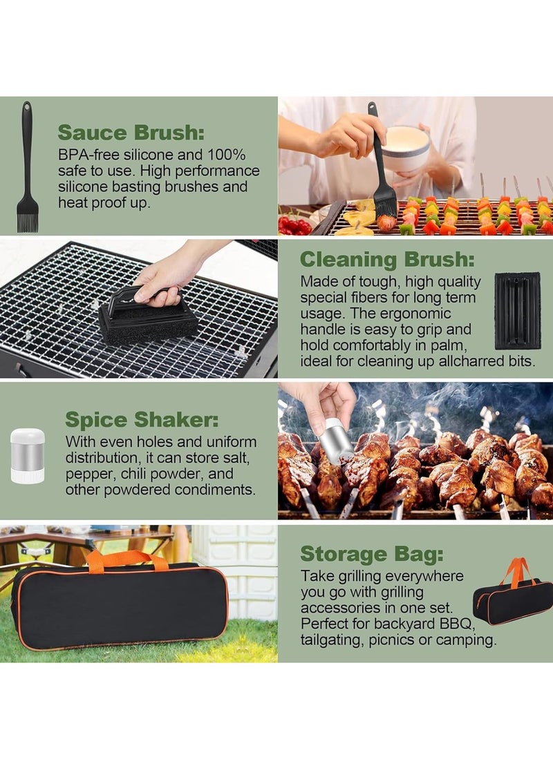 Hanayo - Griddle Accessories Kit,18 Pcs Flat Top Grill Accessories Set for Blackstone and Camp Chef, Grill Spatula Set with Enlarged Spatulas, Basting Cover, Scraper for BBQ Griddle Grill Tools Set - Image 1