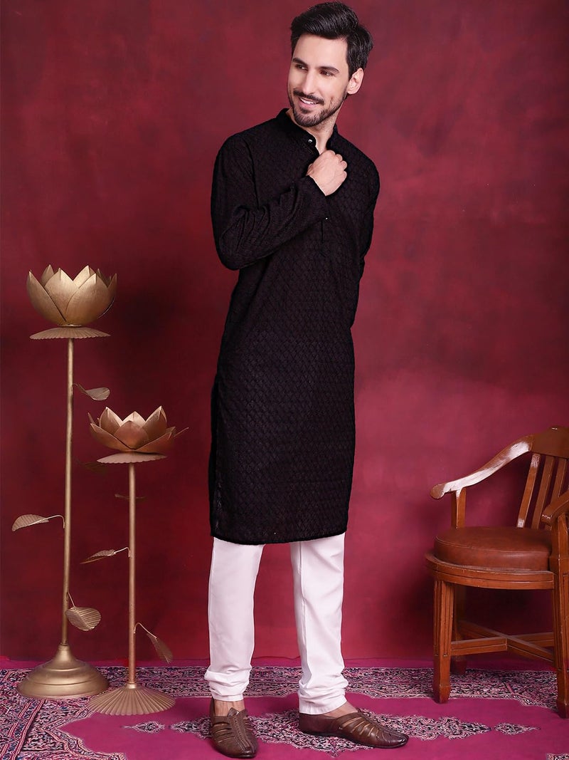 jompers قميص جومبرز للرجال من القطن الخالص بتصميم عادي في اللون الأسود - Image 4