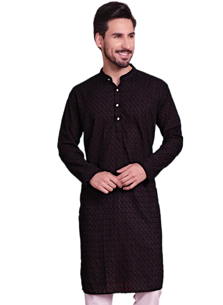 jompers قميص جومبرز للرجال من القطن الخالص بتصميم عادي في اللون الأسود - Image 1