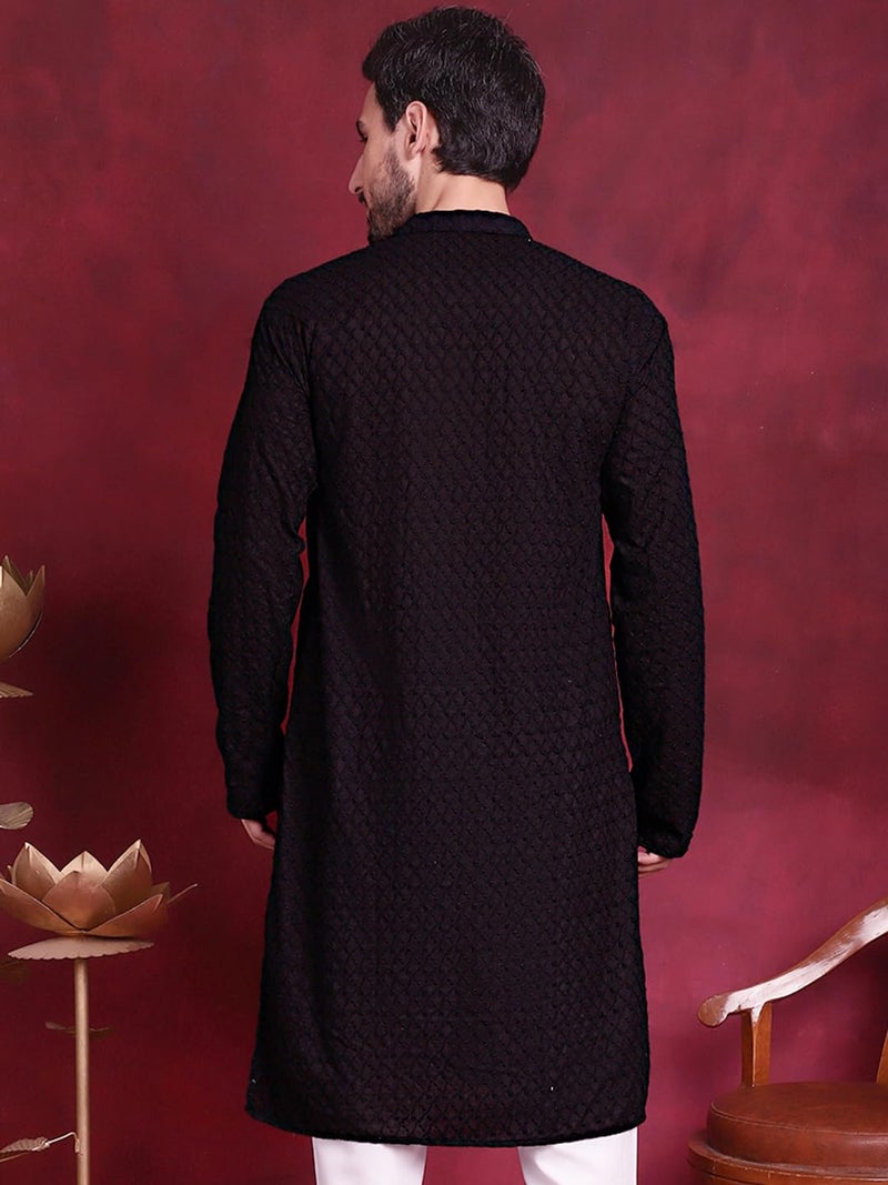 jompers قميص جومبرز للرجال من القطن الخالص بتصميم عادي في اللون الأسود - Image 2