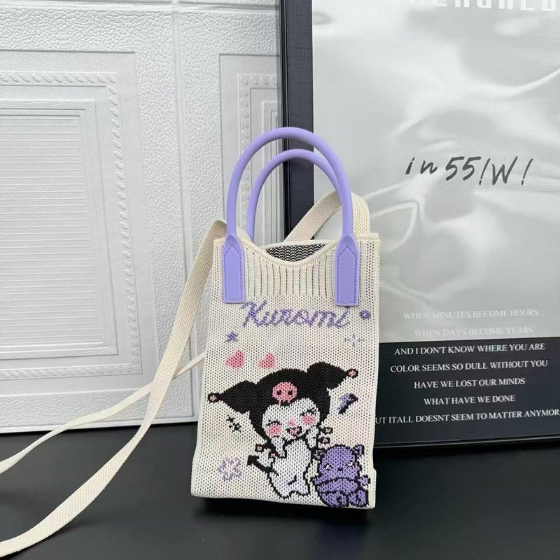 New Mini High-End Cute Woven Mini Knitted Bag, Versatile And Portable For Mobile Phones, Suitable For Commuting, Crossbody Small Square Bag - Image 3