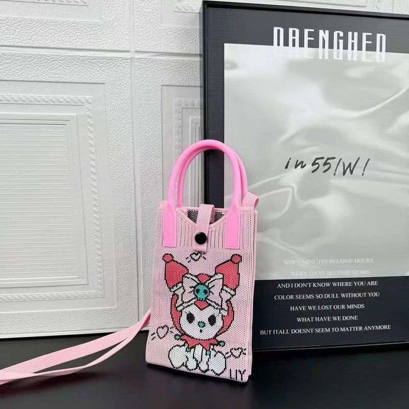 New Mini High-End Cute Woven Mini Knitted Bag, Versatile And Portable For Mobile Phones, Suitable For Commuting, Crossbody Small Square Bag - Image 4