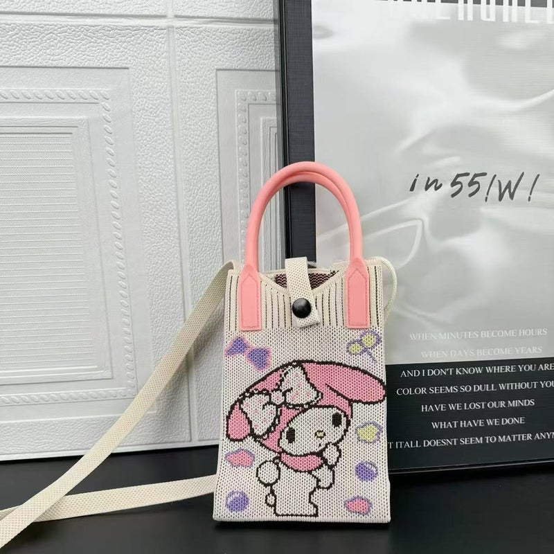 New Mini High-End Cute Woven Mini Knitted Bag, Versatile And Portable For Mobile Phones, Suitable For Commuting, Crossbody Small Square Bag - Image 5