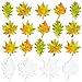 Watersay 100 Pcs Color Diffusing Paper Leaves Fall Color Diffusing Watercolor Crafts Maple Leaf for Fall Classroom Bulletin Board Decorations Autumn Arts and Crafts 4 Styles - Image 3